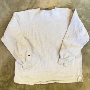 Vintage Blank Champion Crewneck Gray